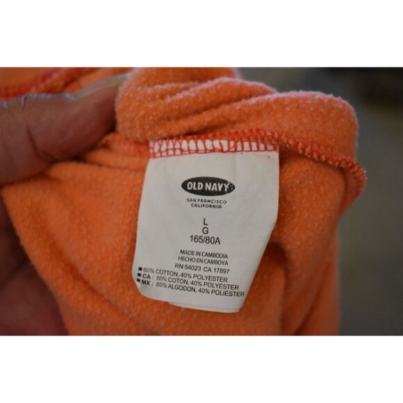 Women's Old Navy Orange Custom Bleach Dye Joggers Size L - Picture 6 of 7